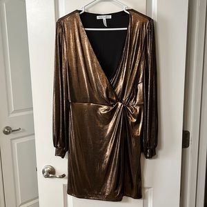 Shimmer brown BCBG dress.